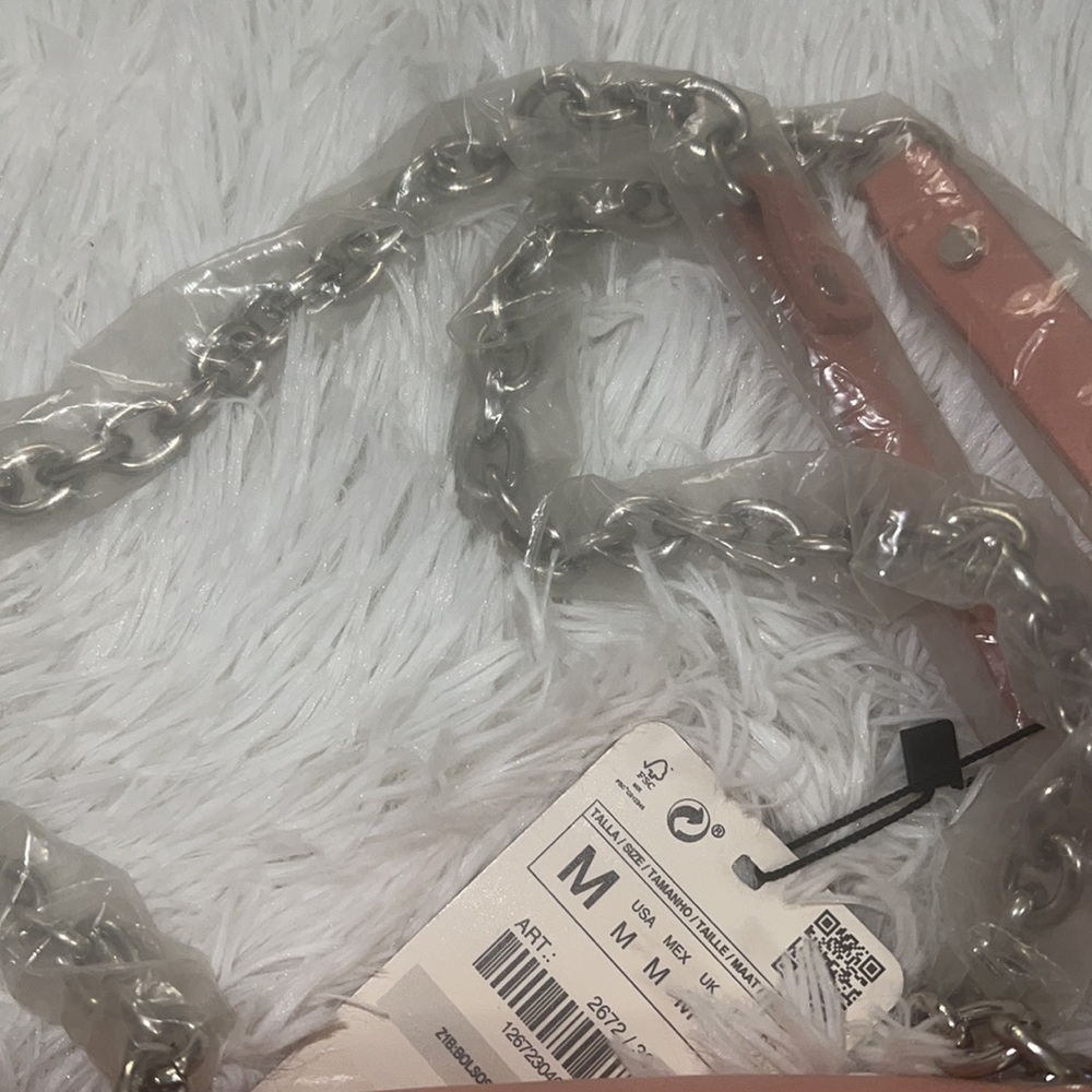 Zara Pink Mini Crossbody Bag w/Chain Strap - NWT - Picture 10 of 14